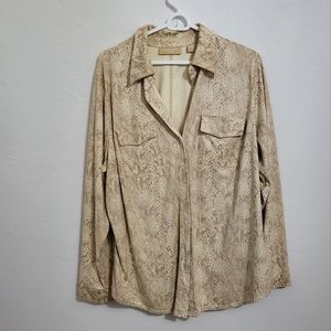 Kate Hill Microfiber Snakeskin Shirt 2X